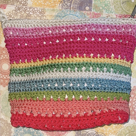 Vintage Macrame Crossbody Bag/Purse - Picture 2 of 6